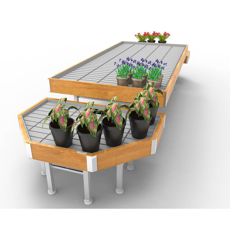 Set Promociones Linea en madera AMOR, Set expositor: ancho 1260 mm, Color: Madera natural, Paquete: 1 Set