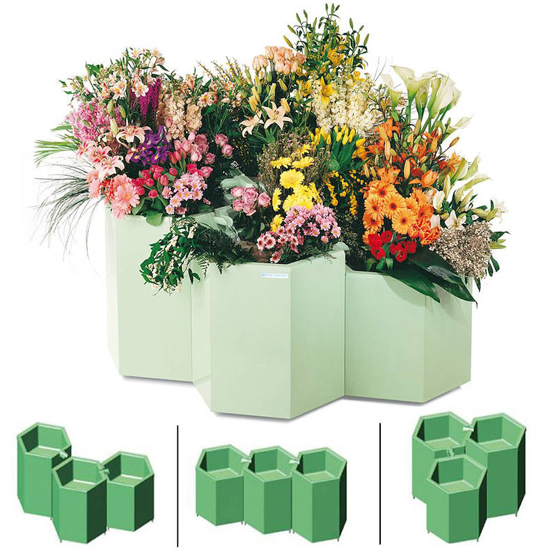 Expositor refrigerado Fior d'acqua, Set expositor: Conjunto de 3 PIEZAS -LEONARDO, Optional: Color personalizado