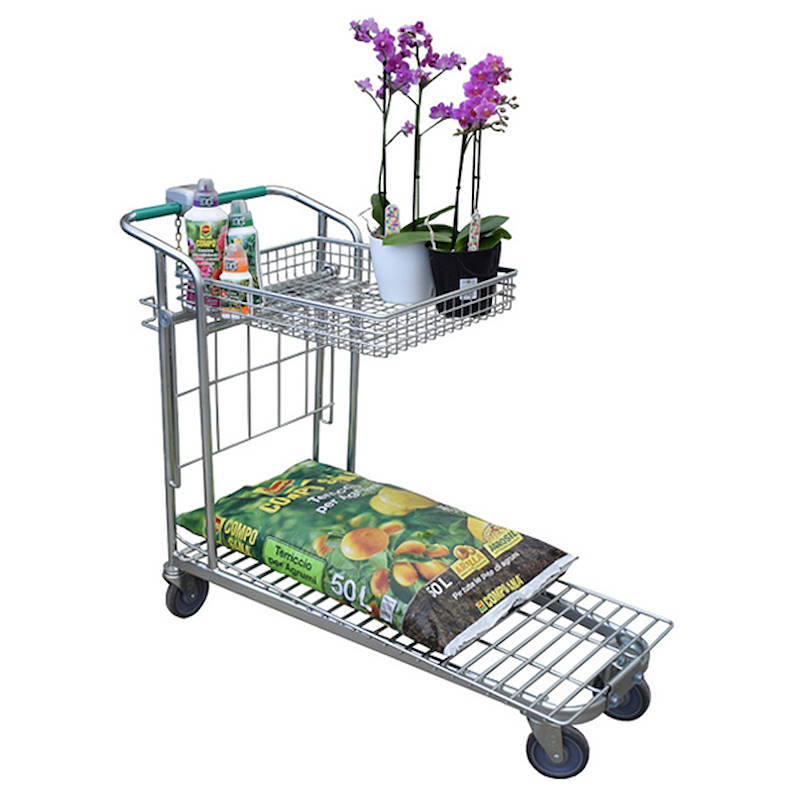 Shopping cart "Garden flor", Size: wheels ø 4.92", Box: 15 units