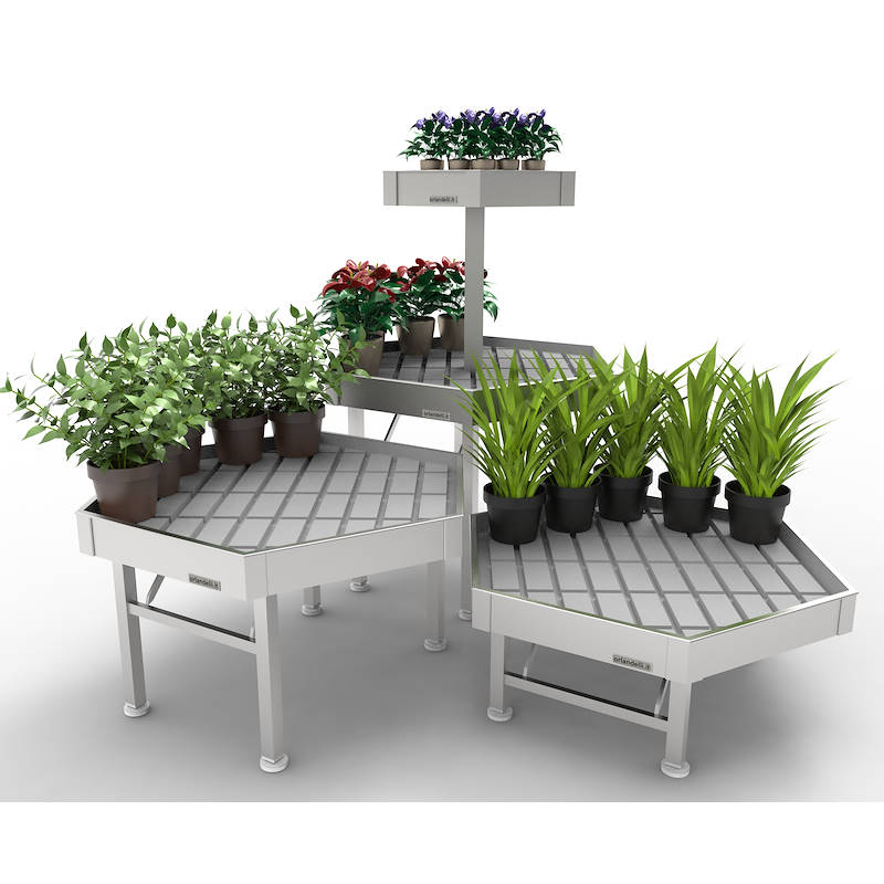 Hexagonal Display Set, Exhibition Set: Set 3 units + Raised bench, Box: Single