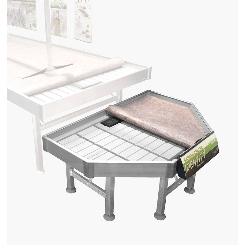 End Cap for aluminum bench, Size: End Cap for bench width 40.35", Height: H 21.65"