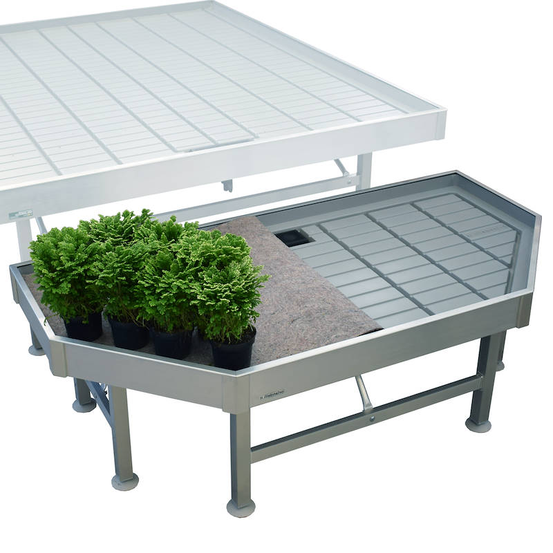 End Cap for aluminum bench, Size: End Cap for bench width 48.20", Height: H 21.65"