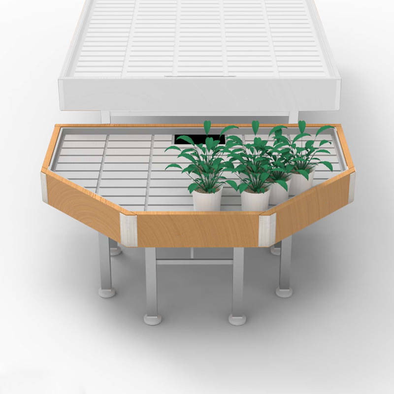 End-cap en madera AMOR, ancho: 1075 mm, Color: Madera natural