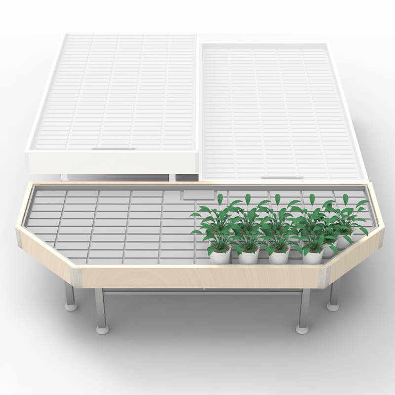 End-cap en madera AMOR, ancho: 2080 mm, Color: Madera blanca