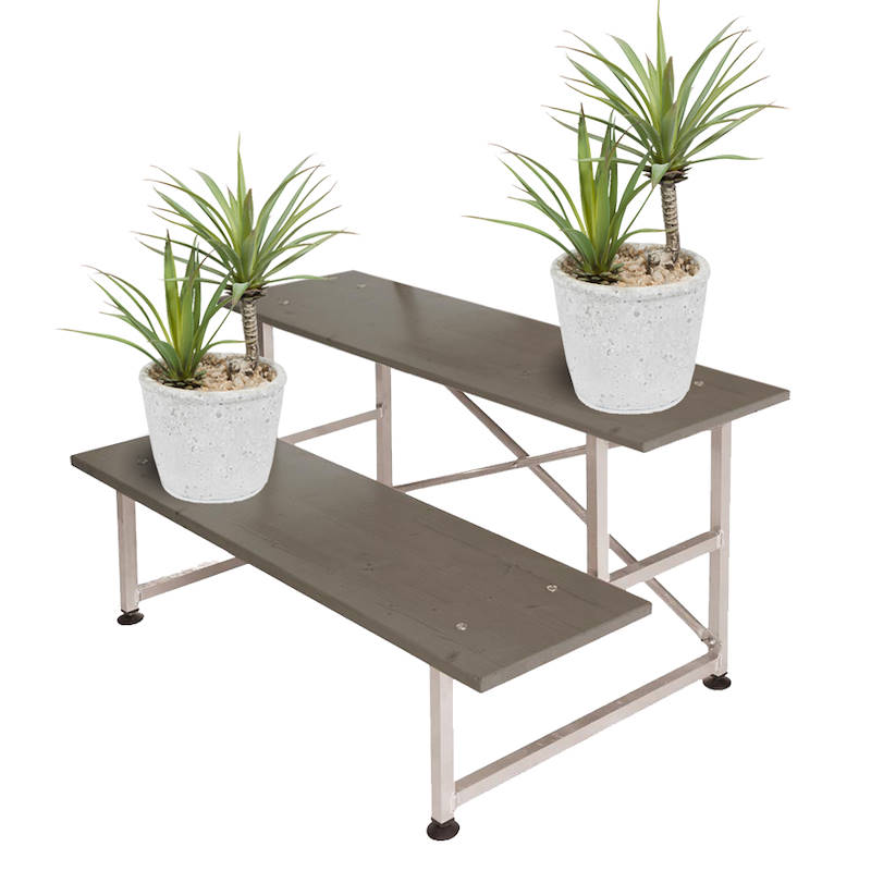 Stair-step display, Size: 48.27" x 24.43" x H 22.66"