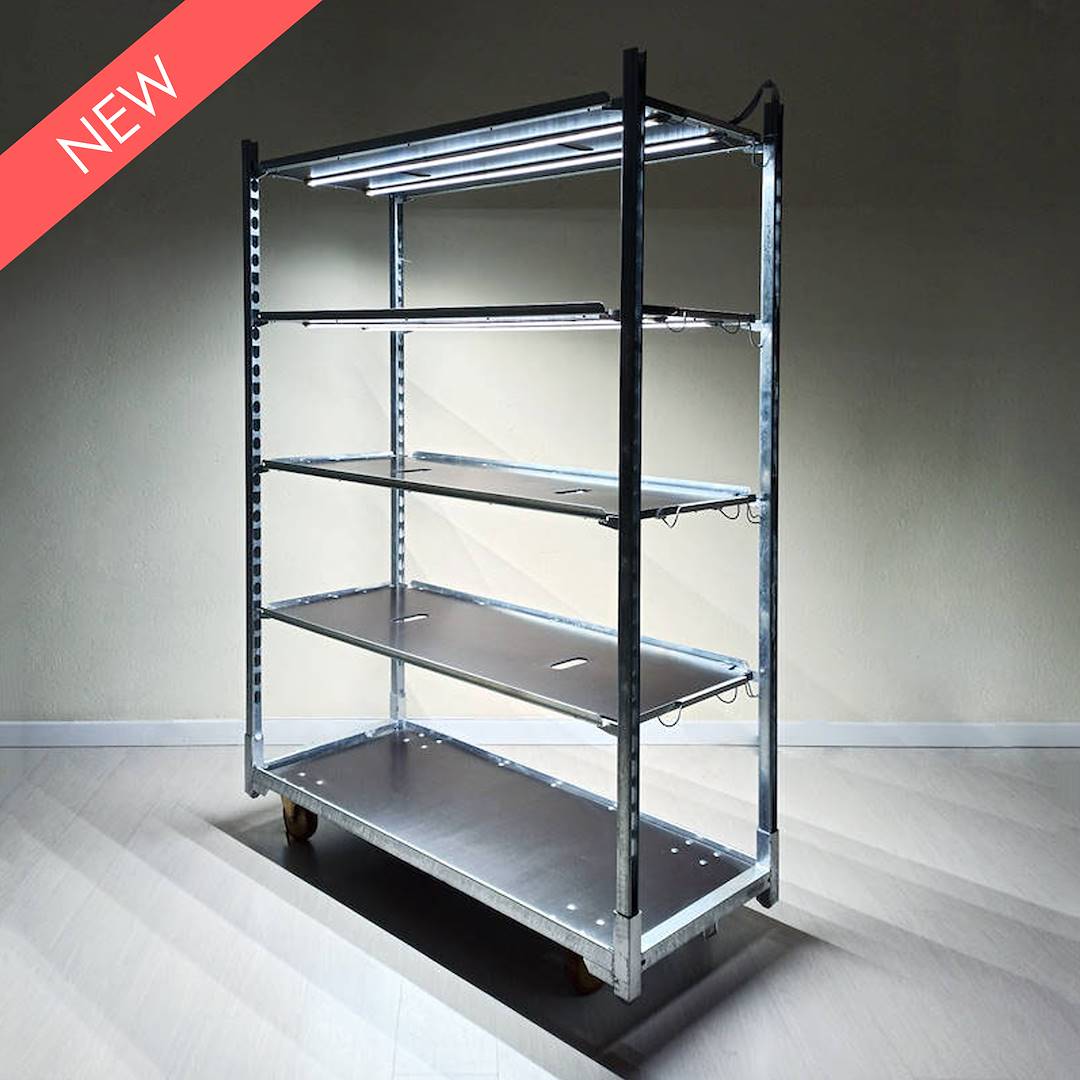 DC trolley with LED lights kit for GERMINATION and GRAFTING - 8 lamps