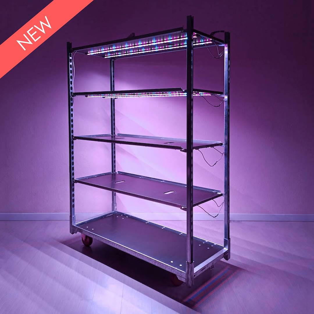 DC trolley with LED lights kit for MICROGREENS - 8 lamps
