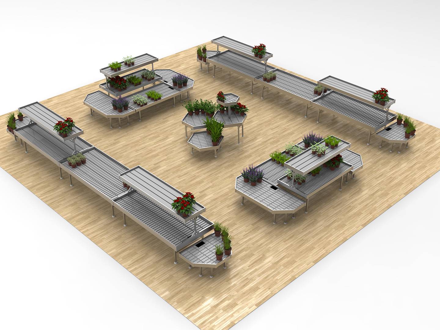 Format PLANTAS DE TEMPORADA, Set expositor: GÓNDOLA FLORECIDA