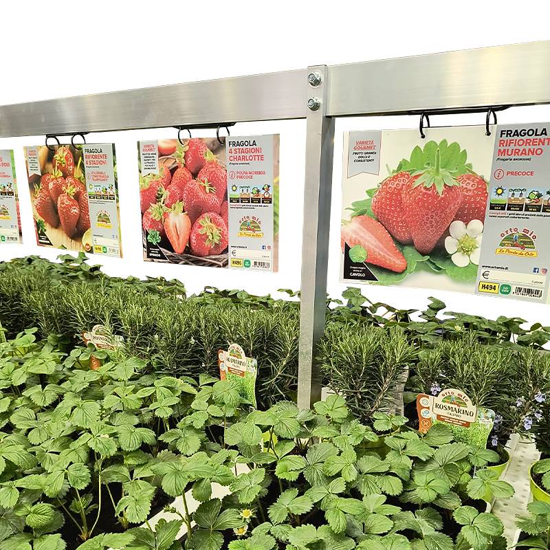 Barra porta fichas en aluminio, Dimensión: Largo 2530 mm, Paquete: 2 piezas