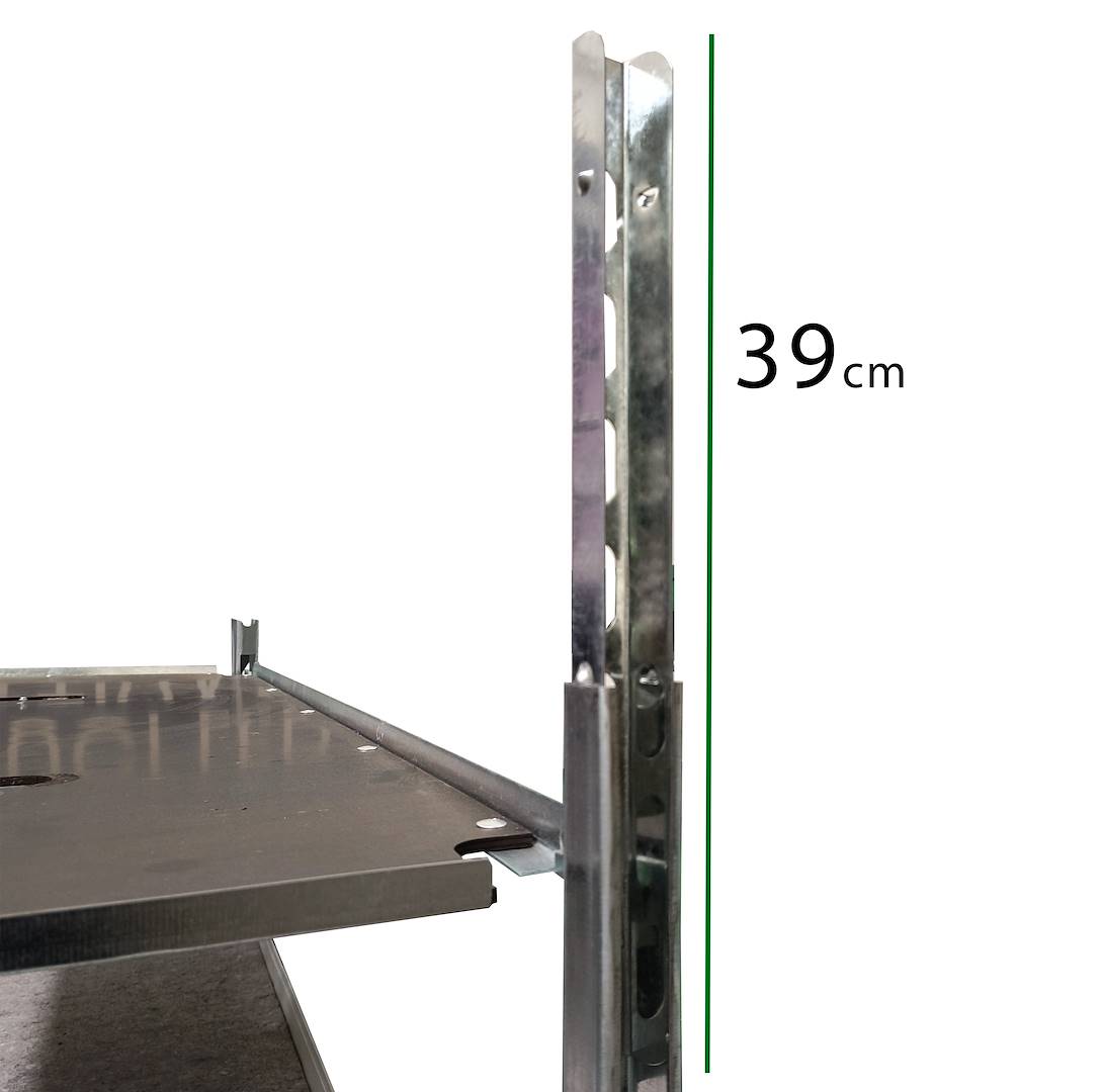 Extensión para carro DC, Dimensión: 390 mm, Paquete: 50 piezas