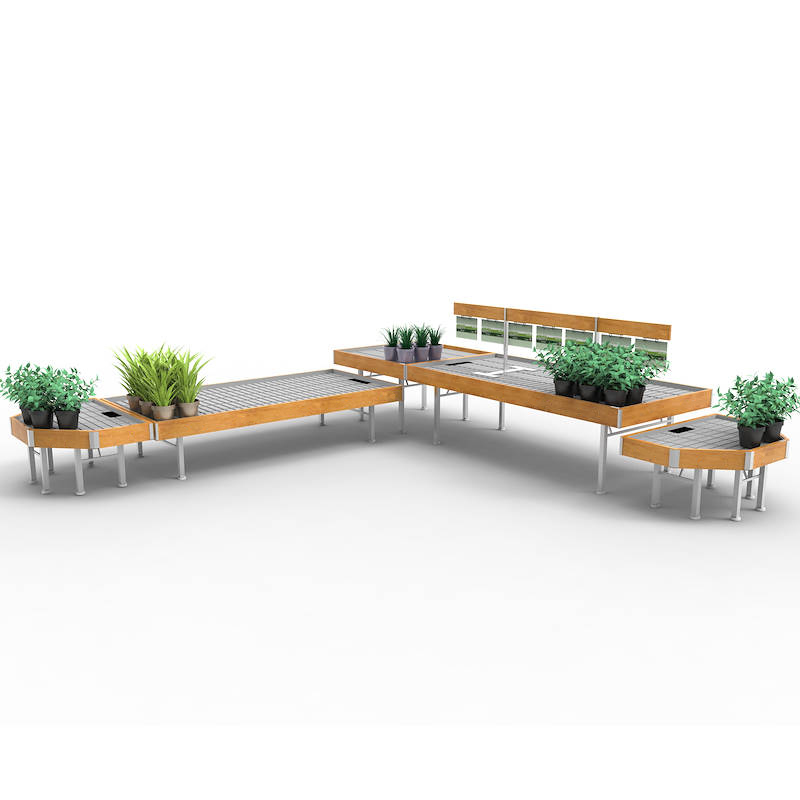 Set Corner Linea en madera AMOR, Color: Madera natural, Paquete: 2 Set