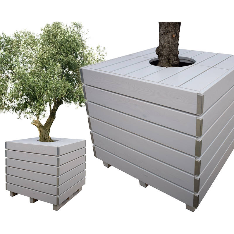 Holz Pflanzer AMOR Linie, Farbe: weiß