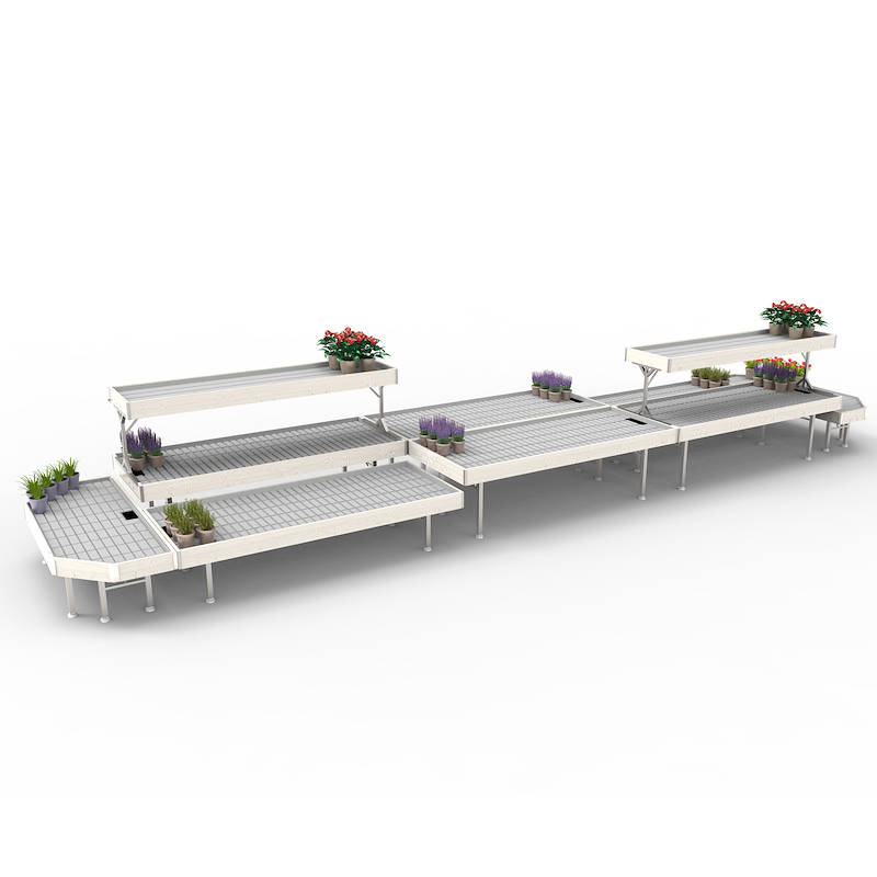 Set GÓNDOLA FLORECIDA Linea en madera AMOR, Set expositor: GÓNDOLA FLORECIDA MAXI, Color: Madera blanca, Paquete: 2 Set