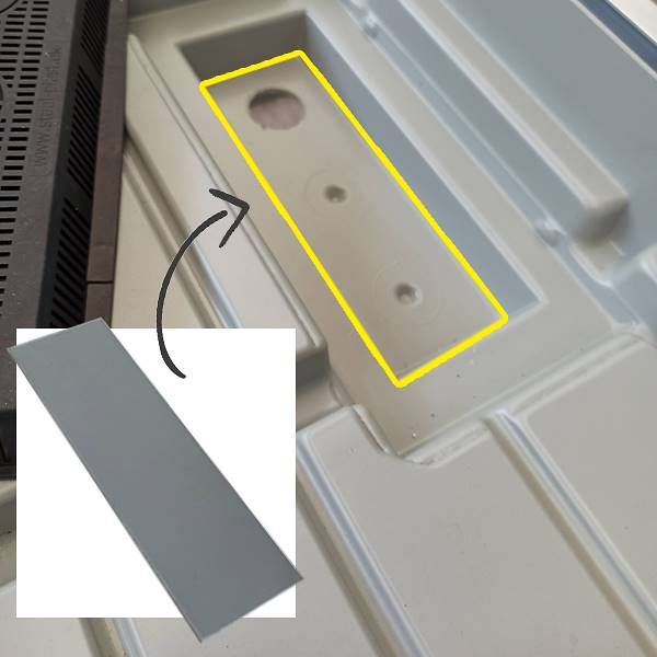 Water tray repair kit, Optional: Plastic drain plate