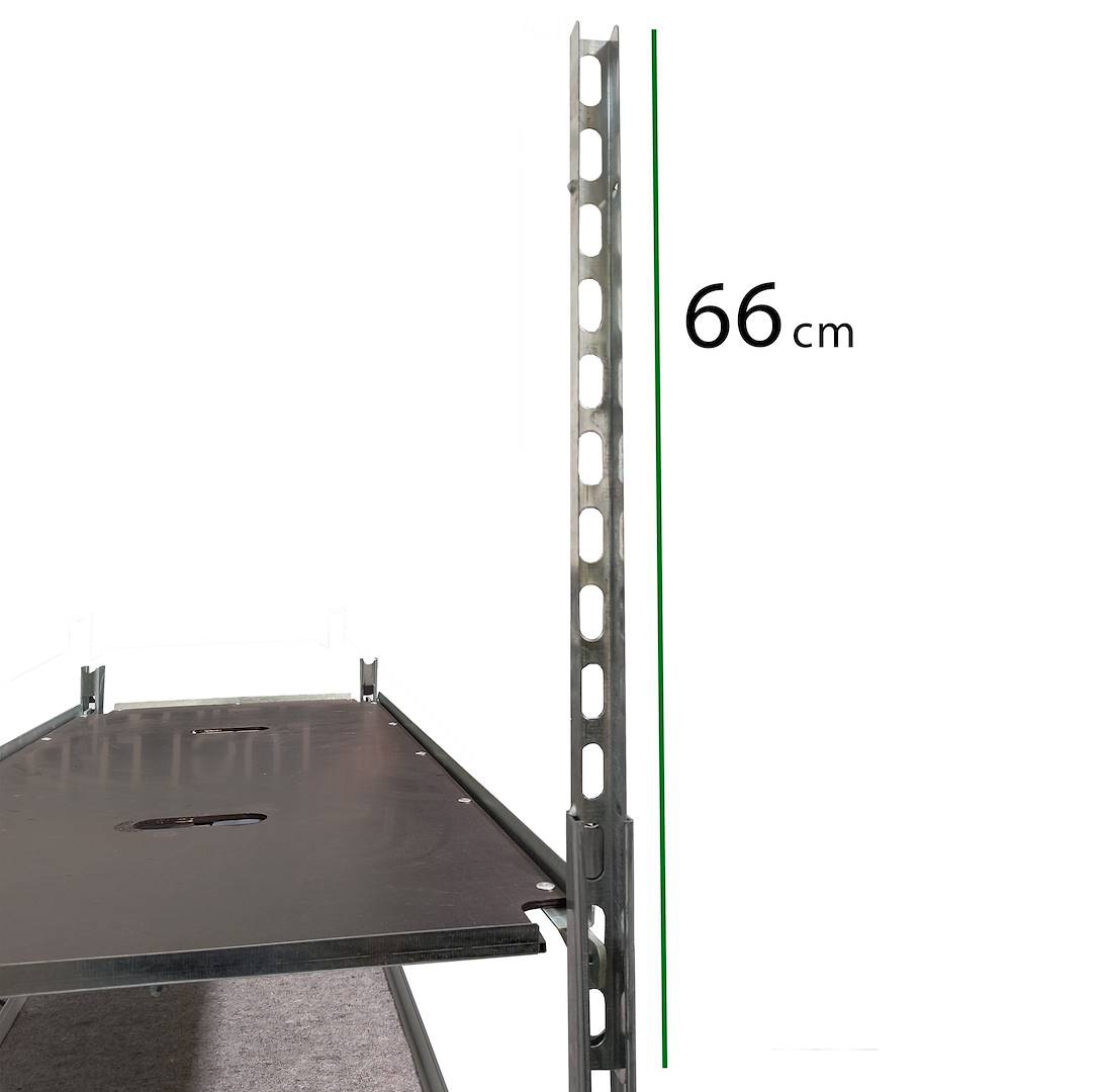 Extensión para carro DC, Dimensión: 660 mm, Paquete: 50 piezas