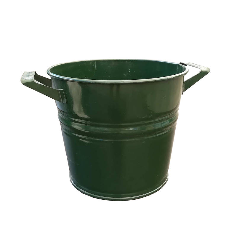 Maceta galvanizada con asas