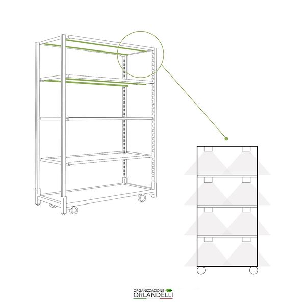 Chariot DC avec kit d'éclairage LED pour GERMINATION ET GREFFAGE