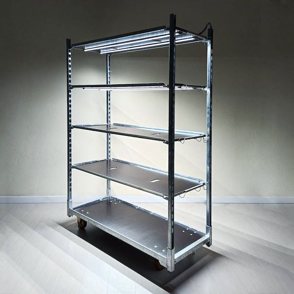 DC trolley with LED lights kit for GERMINATION and GRAFTING - 8 lamps