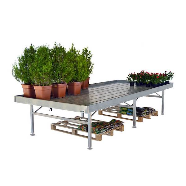 Welded aluminium bench
