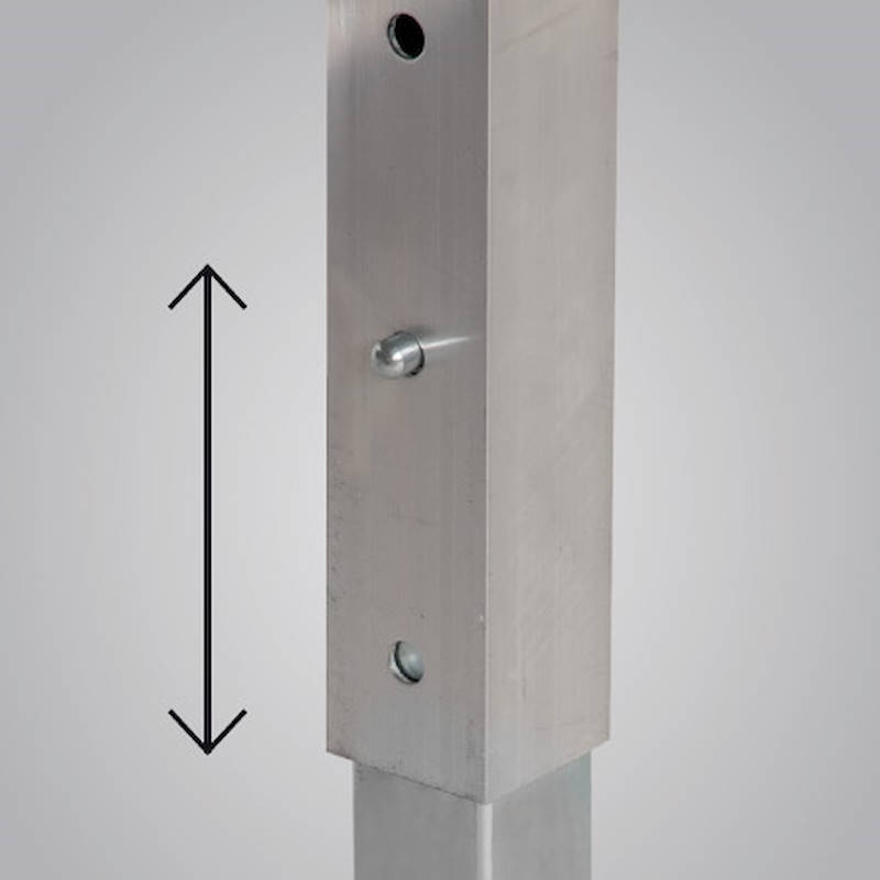 Aluminum wall bench three shelves