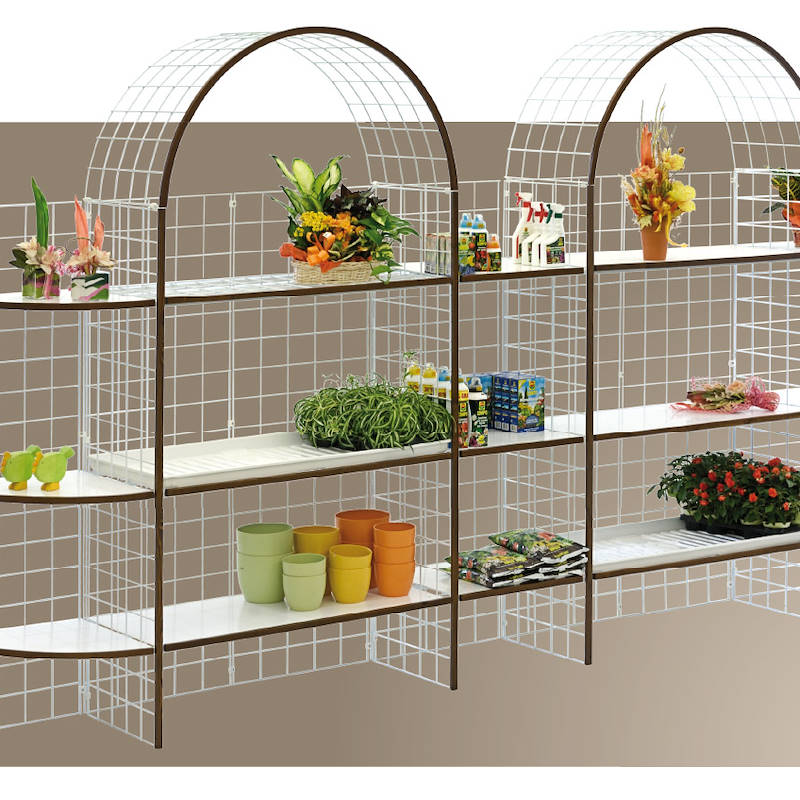 Estantería de parrilla modular con 2 repisas
