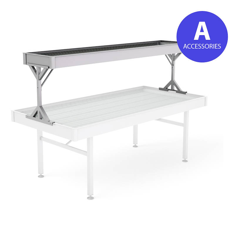 ERHÖHTER VERKAUFSTISCH AUS ALUMINIUM