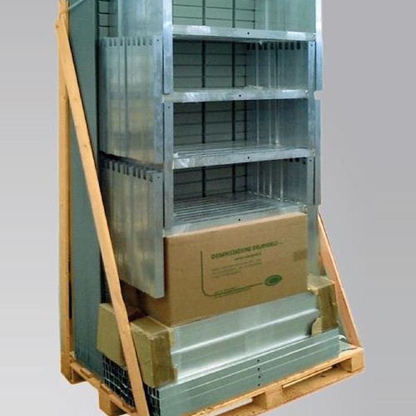 Mesa expositora fija de aluminio para montar