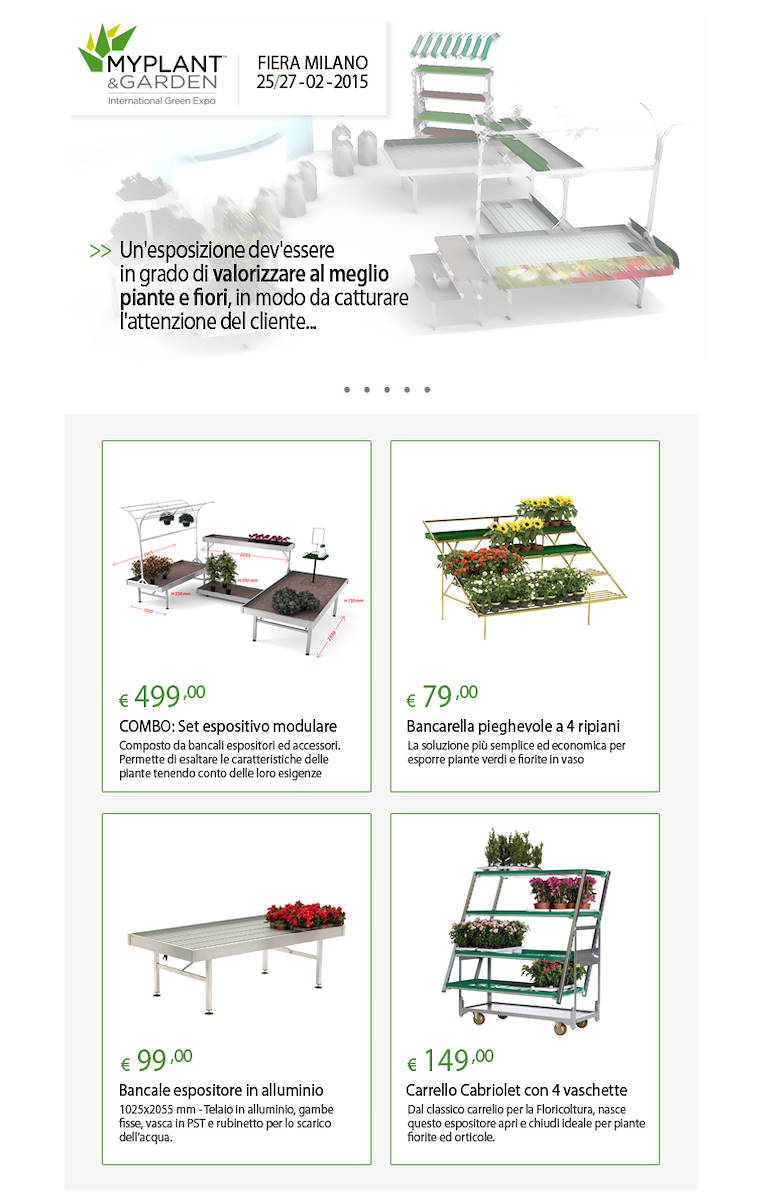 MyPlant & Garden Milano: alquiler de display para plantas y flores