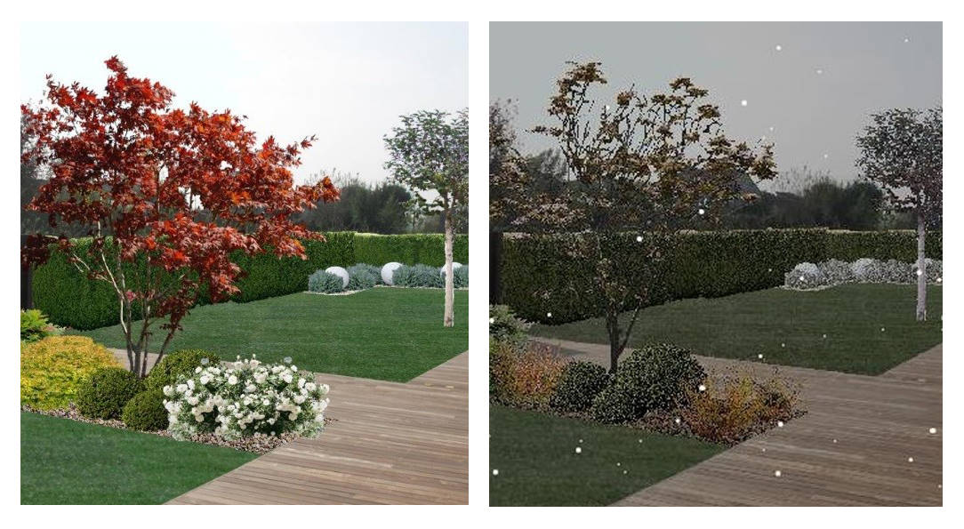 Pro Landscape - E' possibile visualizzare il progetto di un giardino nelle diverse stagioni? 