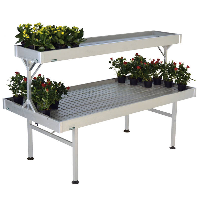 Raised aluminum bench