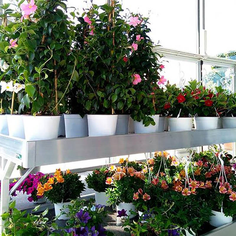 Raised aluminum bench