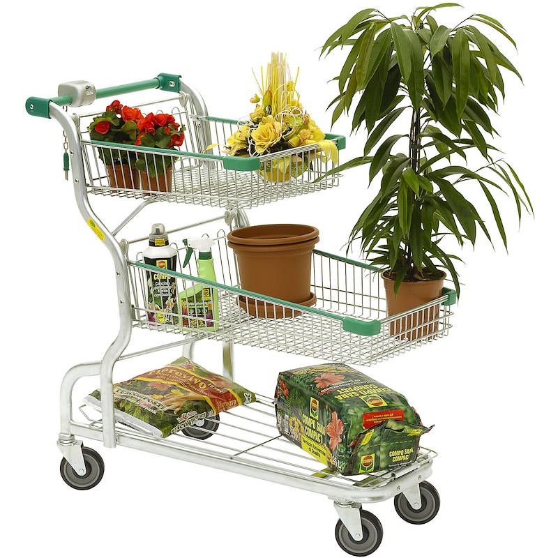 SB-Einkaufswagen Garden flor mit 3 Ablagen