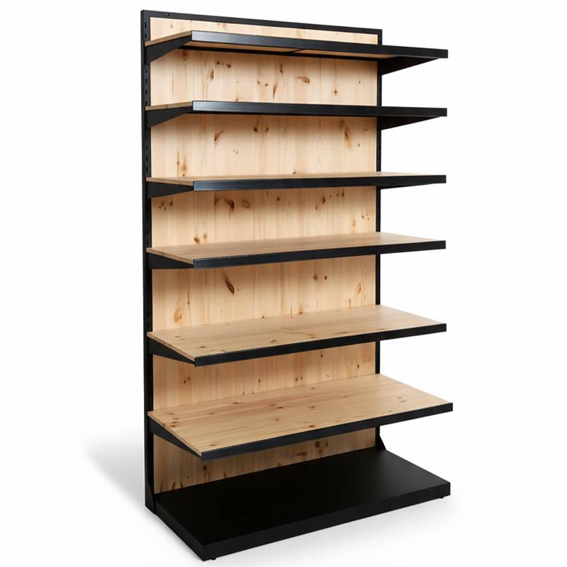 Wood shelving with mobile shelves AMOR