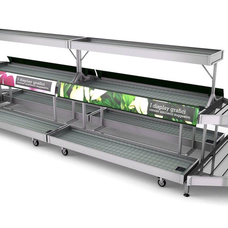 Table à île avec 3 étagères