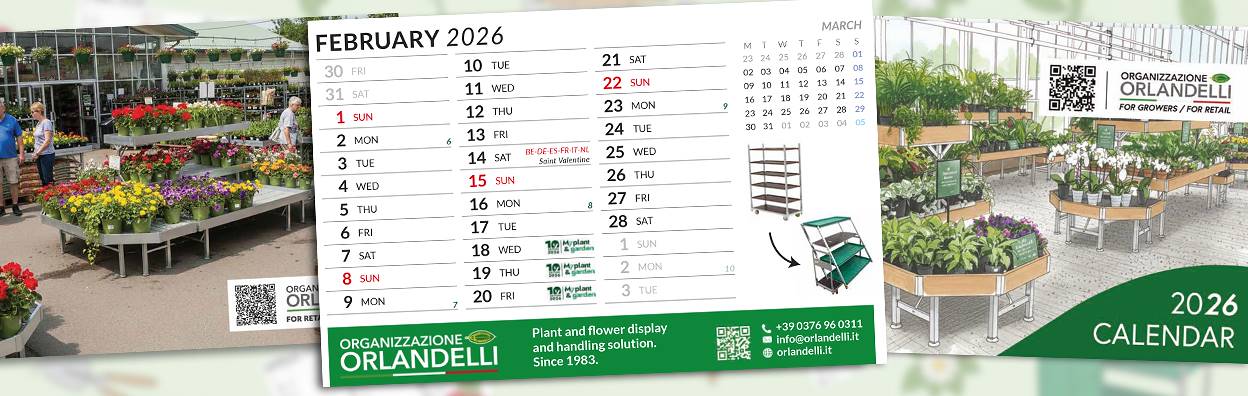 Calendrier 2026 pour le secteur des plantes et des fleurs