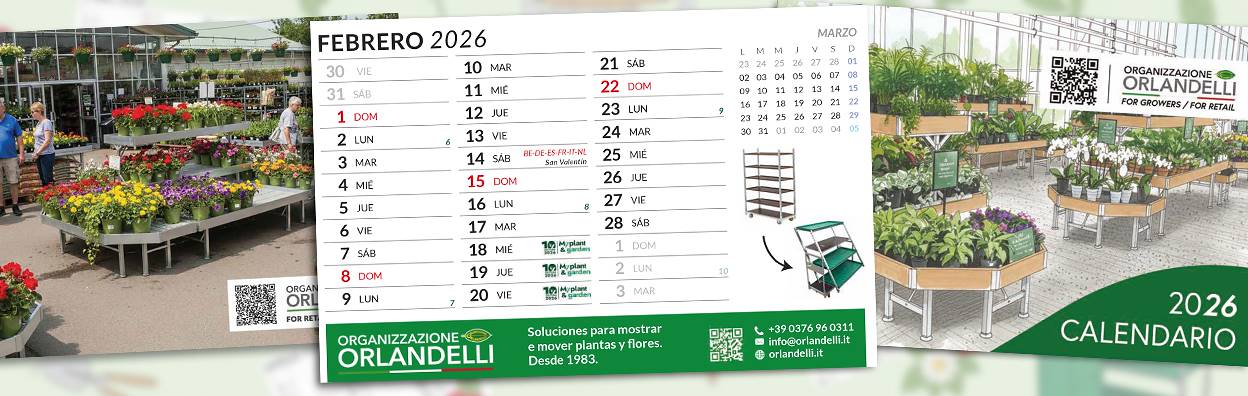 Calendario 2026 para la industria de plantas y flores